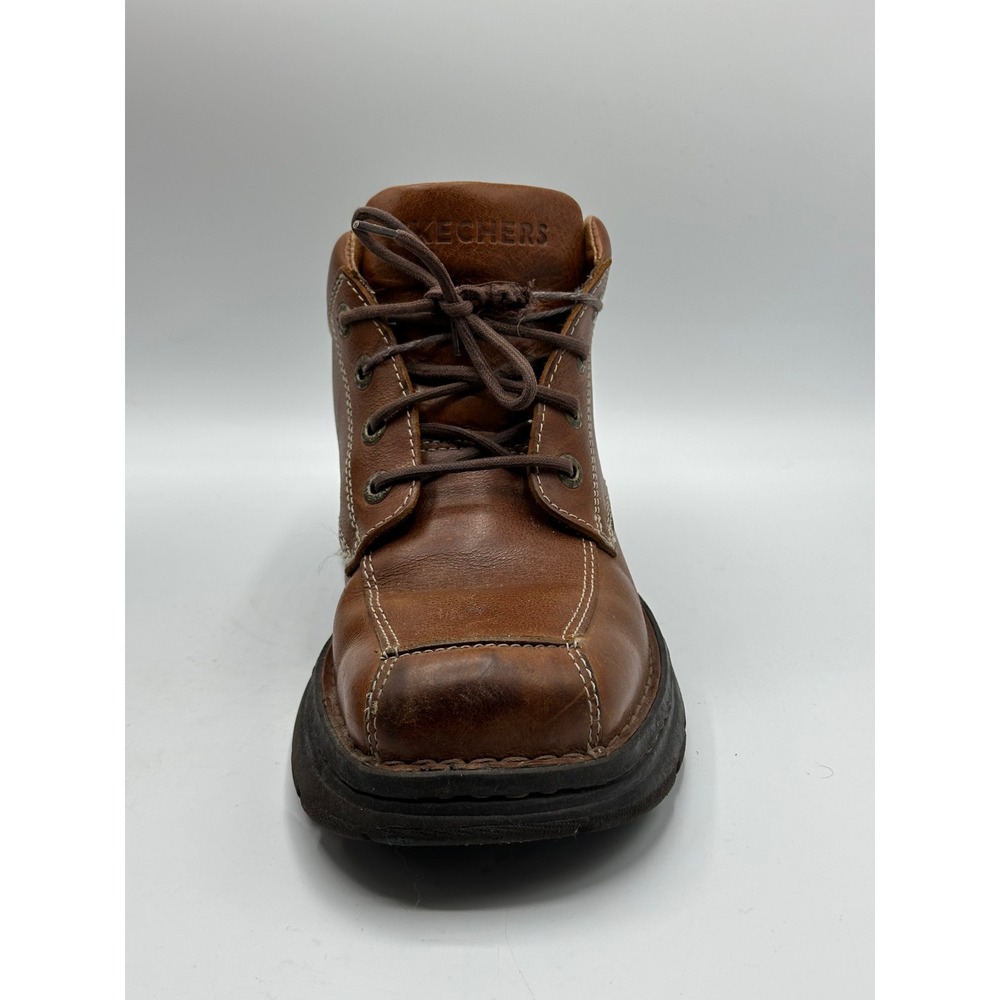 Mens Skechers Leather Lace Up Chukka Boots Brown Size 9 Y2K Vintage - Picture 4 of 15